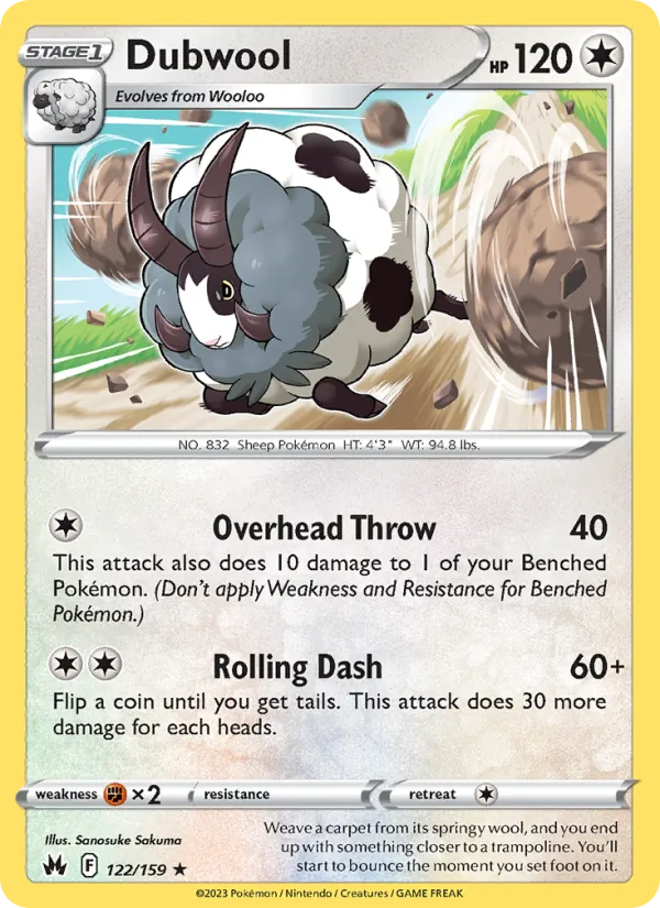 Dubwool Pokémon card