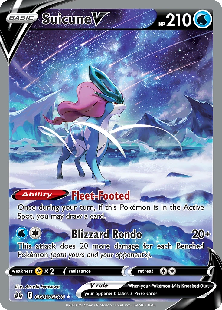 Suicune V Pokémon card