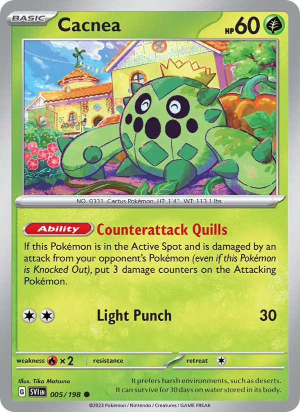 Cacnea Pokémon card