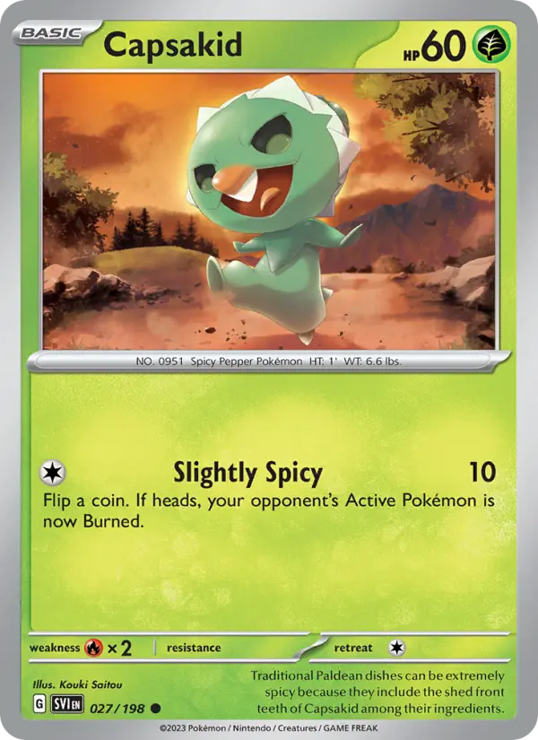Capsakid Pokémon card