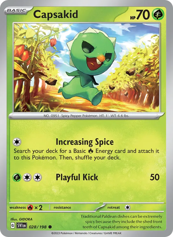 Capsakid Pokémon card