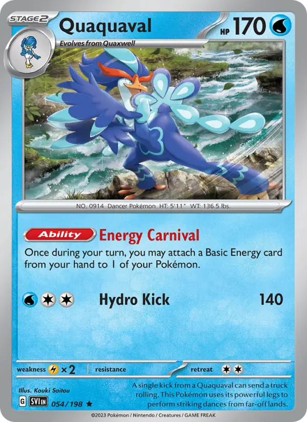 Quaquaval Pokémon card