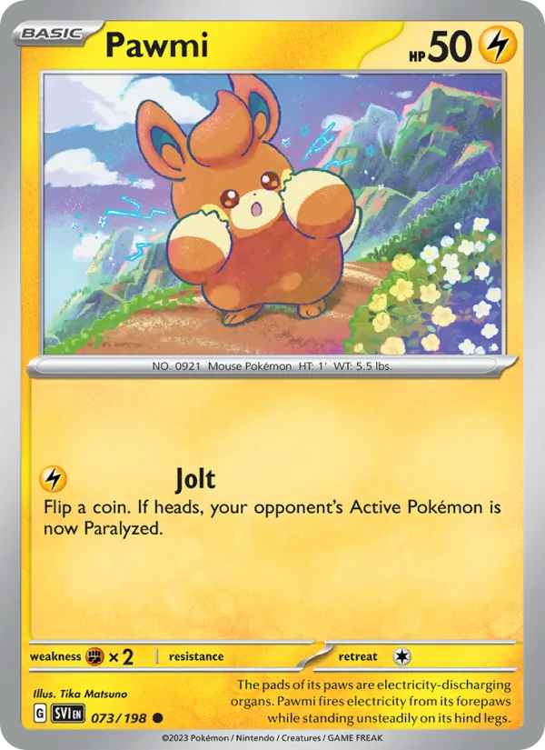 Pawmi Pokémon card