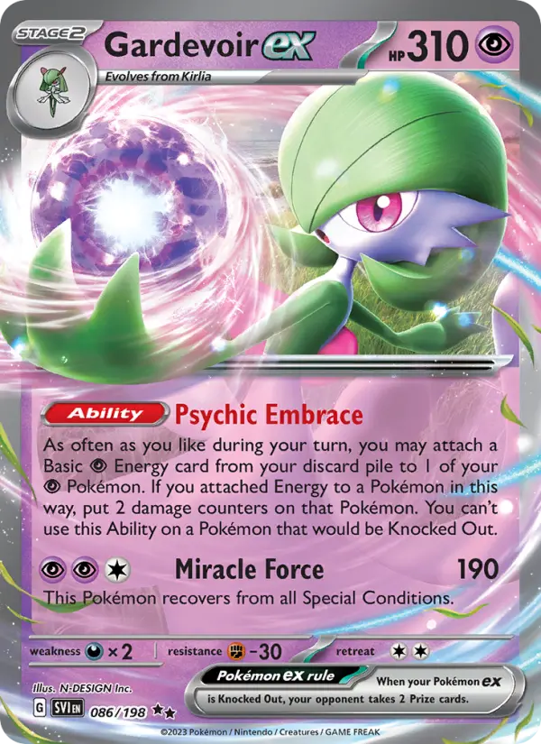 Gardevoir ex Pokémon card