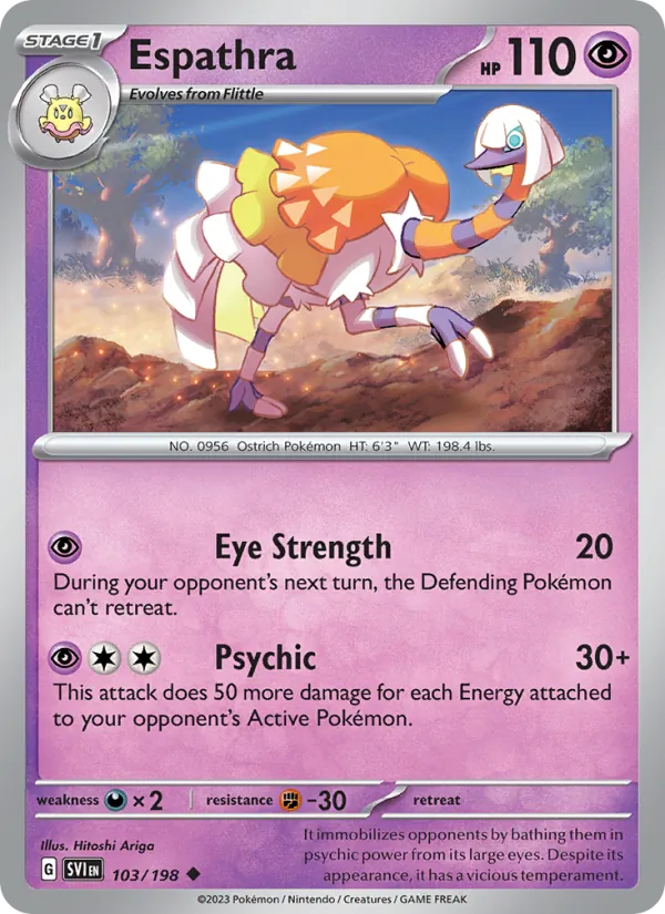 Espathra Pokémon card