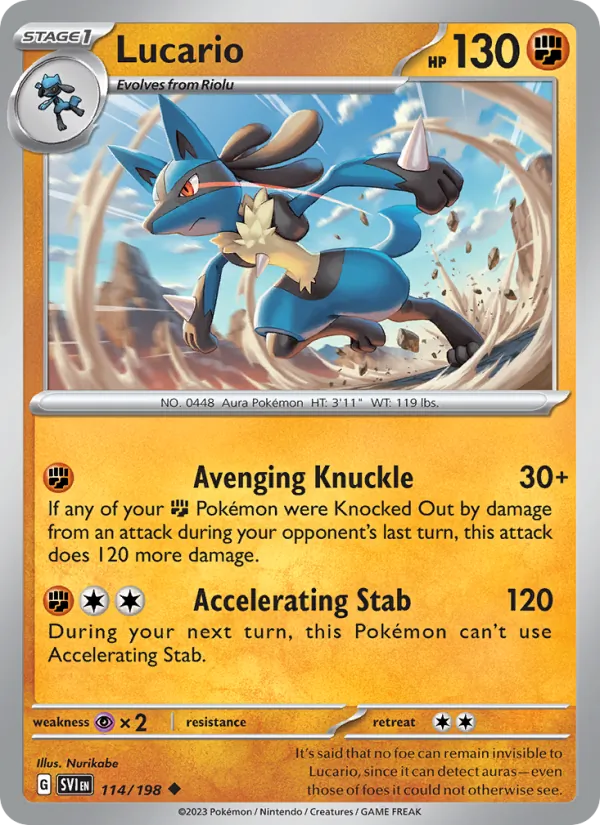 Lucario Pokémon card