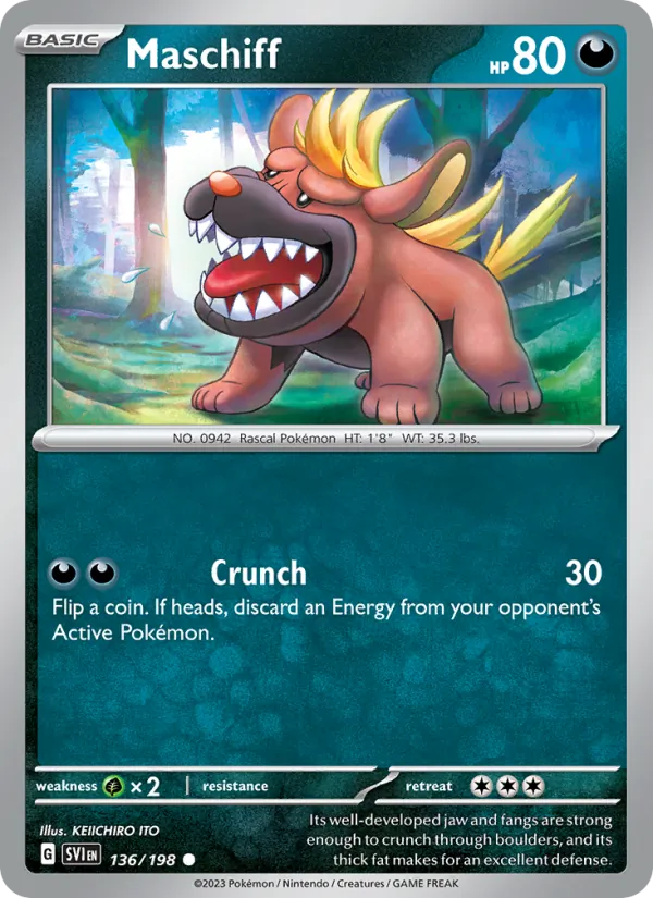 Maschiff Pokémon card