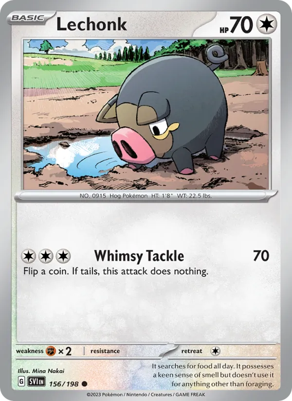 Lechonk Pokémon card