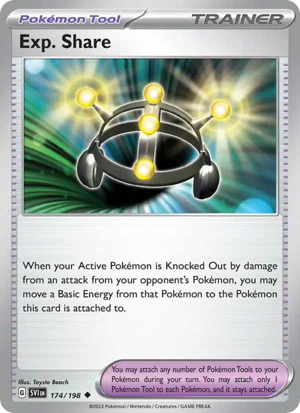 Exp. Share Pokémon card