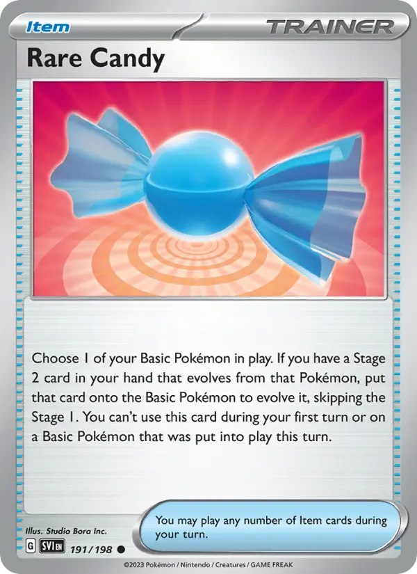 Rare Candy Pokémon card