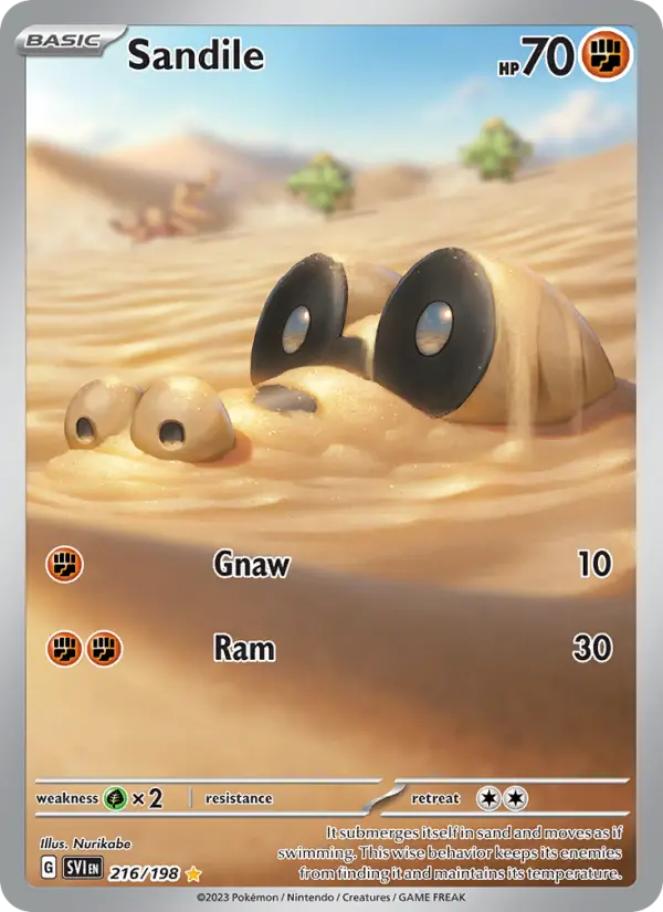 Sandile Pokémon card