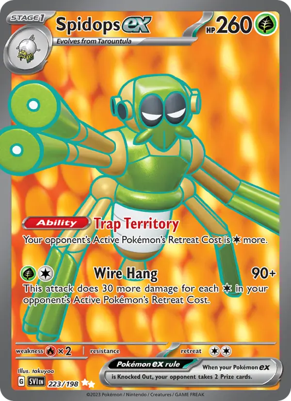 Spidops ex Pokémon card