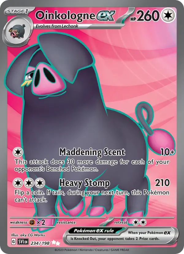 Oinkologne ex Pokémon card