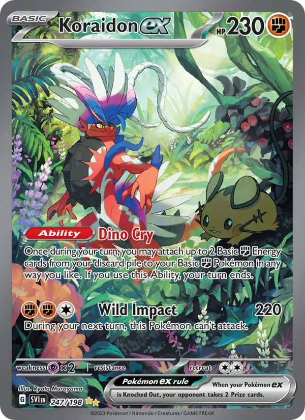 Koraidon ex Pokémon card
