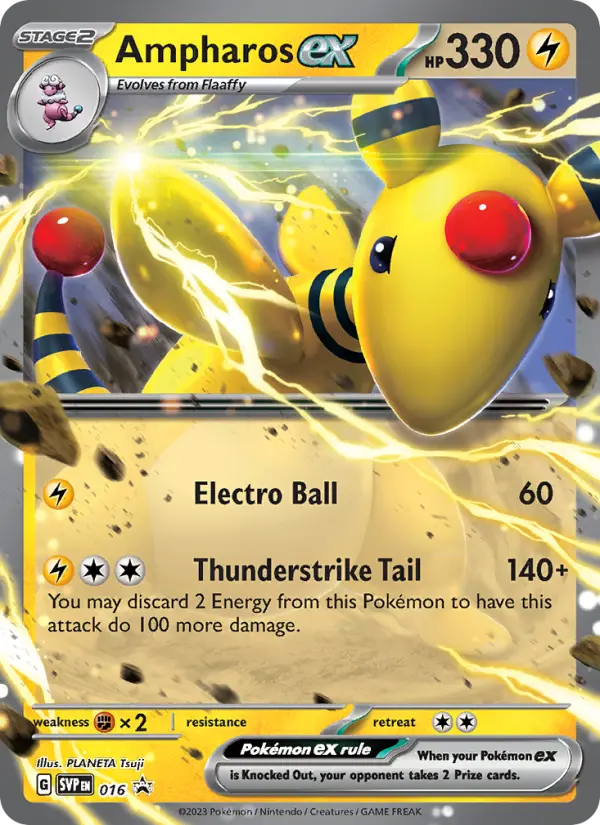 Ampharos ex Pokémon card