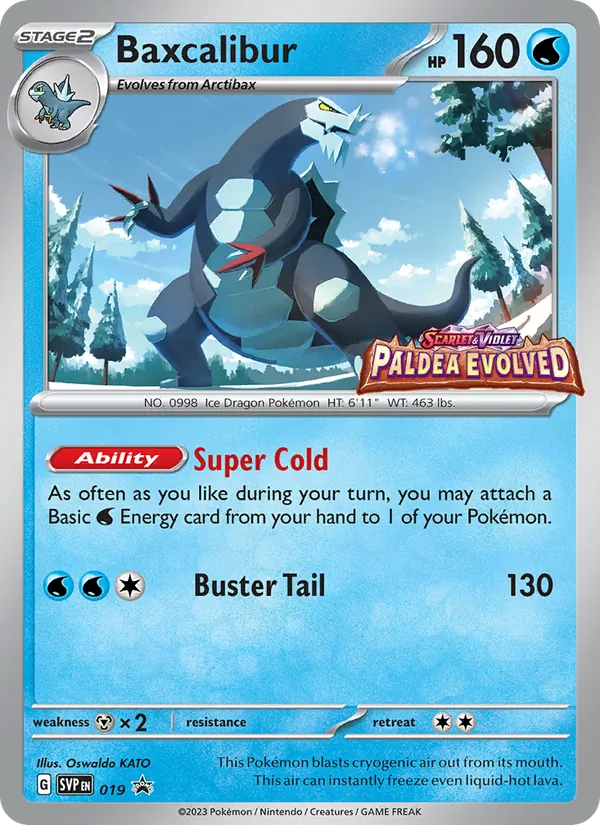 Baxcalibur Pokémon card