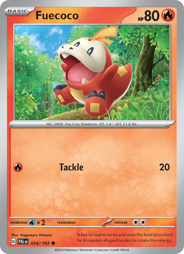 Fuecoco Pokémon card