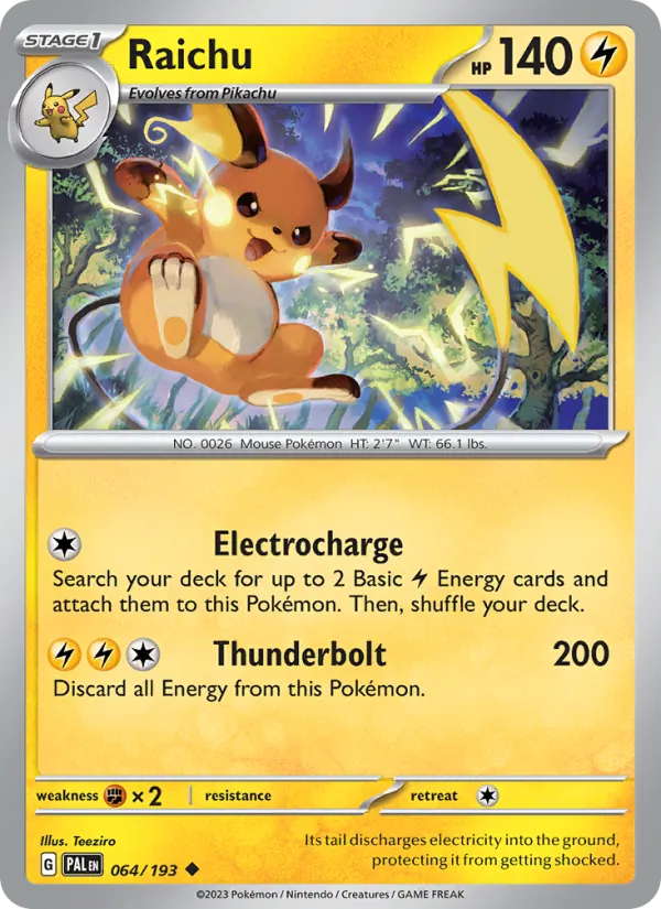Raichu Pokémon card