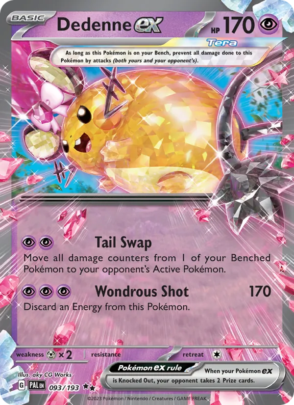 Dedenne ex Pokémon card