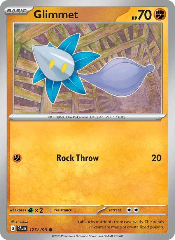 Glimmet Pokémon card