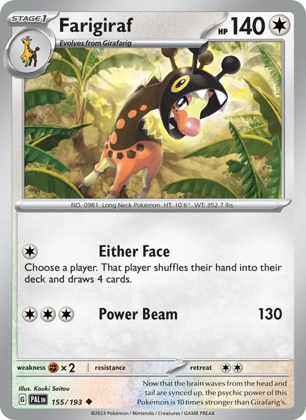 Farigiraf Pokémon card