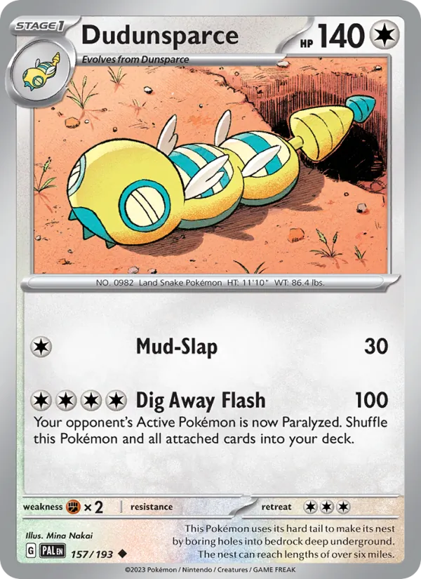 Dudunsparce Pokémon card