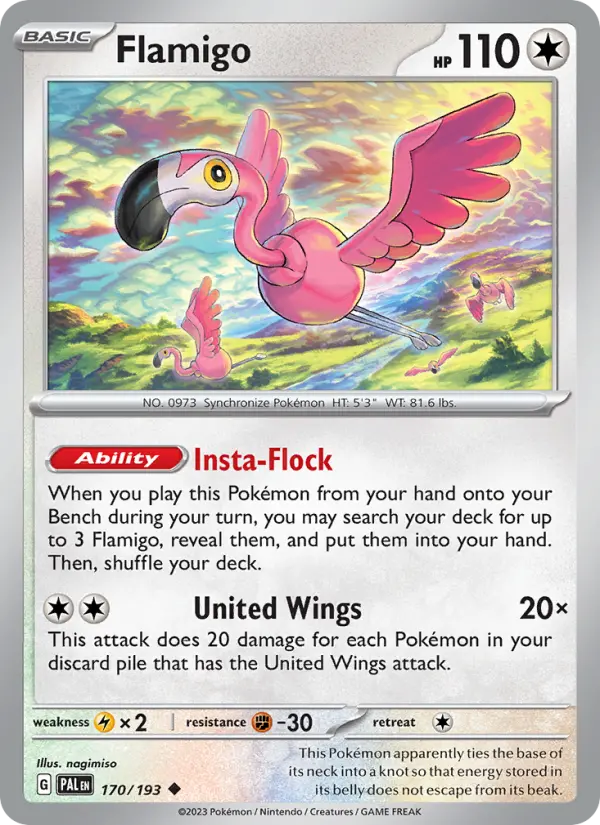 Flamigo Pokémon card