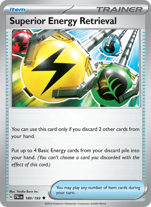 Superior Energy Retrieval Pokémon card