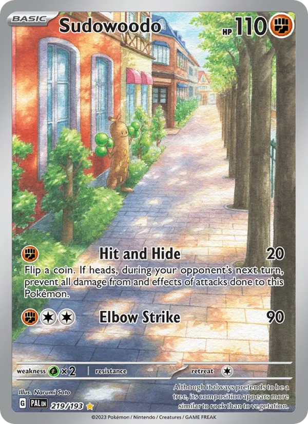 Sudowoodo Pokémon card