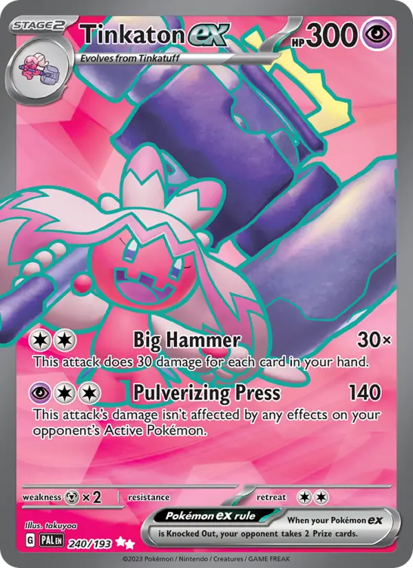 Tinkaton ex Pokémon card
