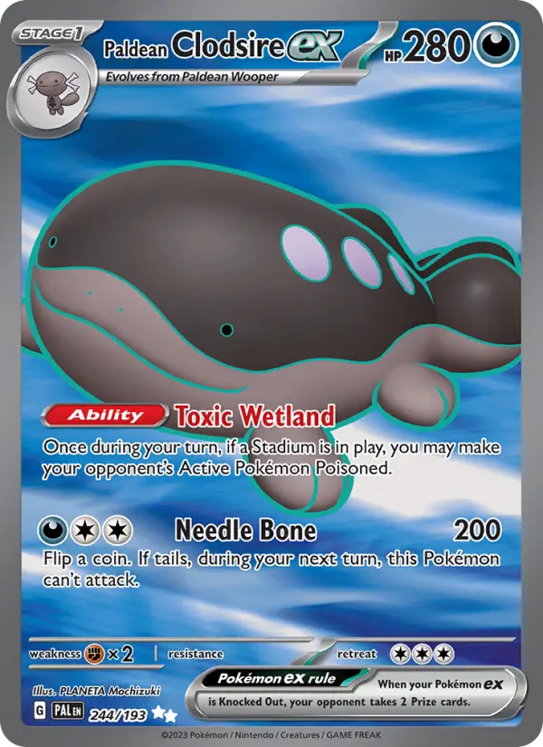 Paldean Clodsire ex Pokémon card