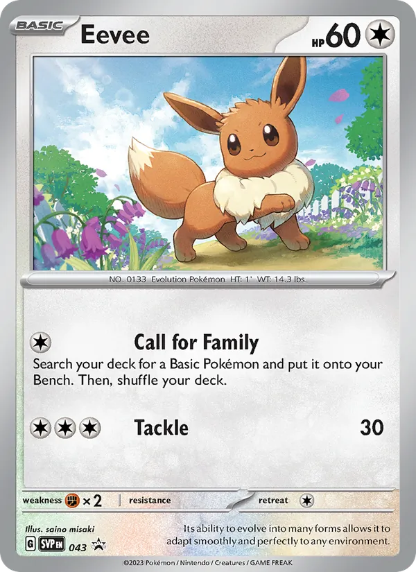 Eevee Pokémon card