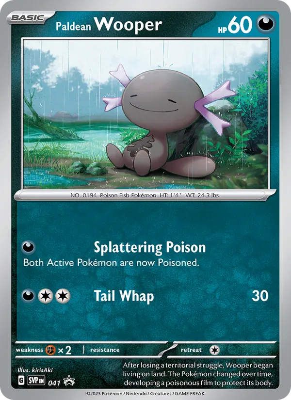 Paldean Wooper Pokémon card