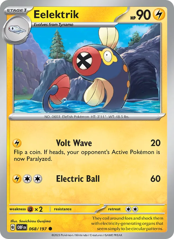 Eelektrik Pokémon card