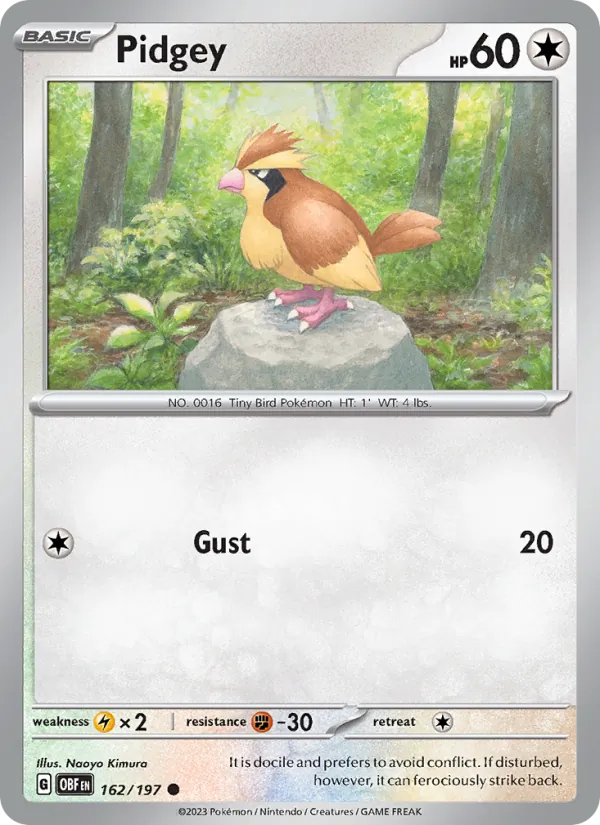 Pidgey Pokémon card