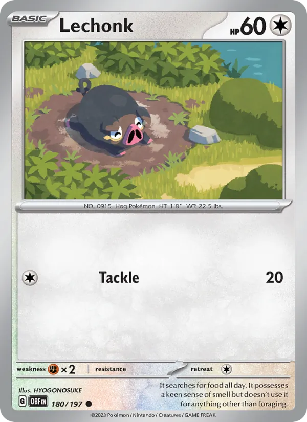 Lechonk Pokémon card