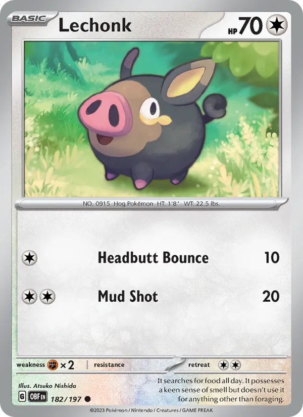 Lechonk Pokémon card
