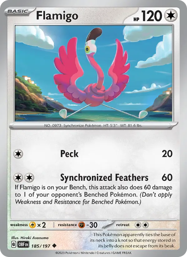 Flamigo Pokémon card