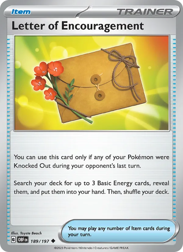 Letter of Encouragement card