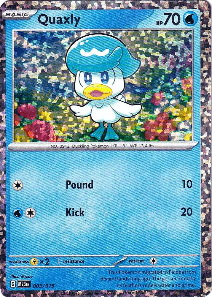 Quaxly Pokémon card