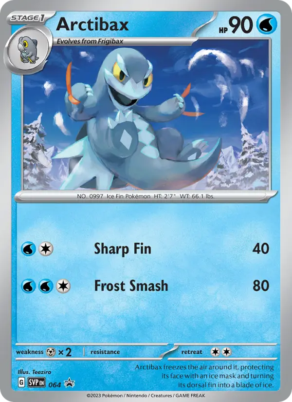 Arctibax Pokémon card