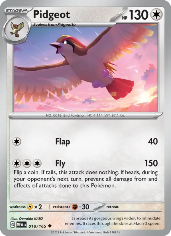 Pidgeot Pokémon card