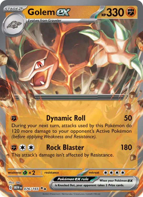 Golem ex Pokémon card