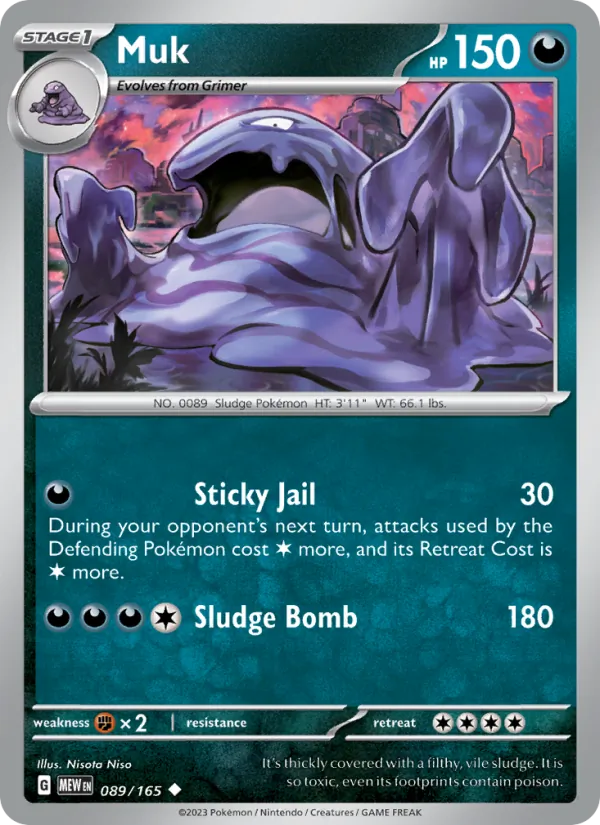 Muk Pokémon card