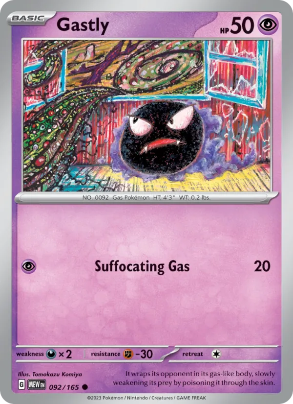 Gastly Pokémon card