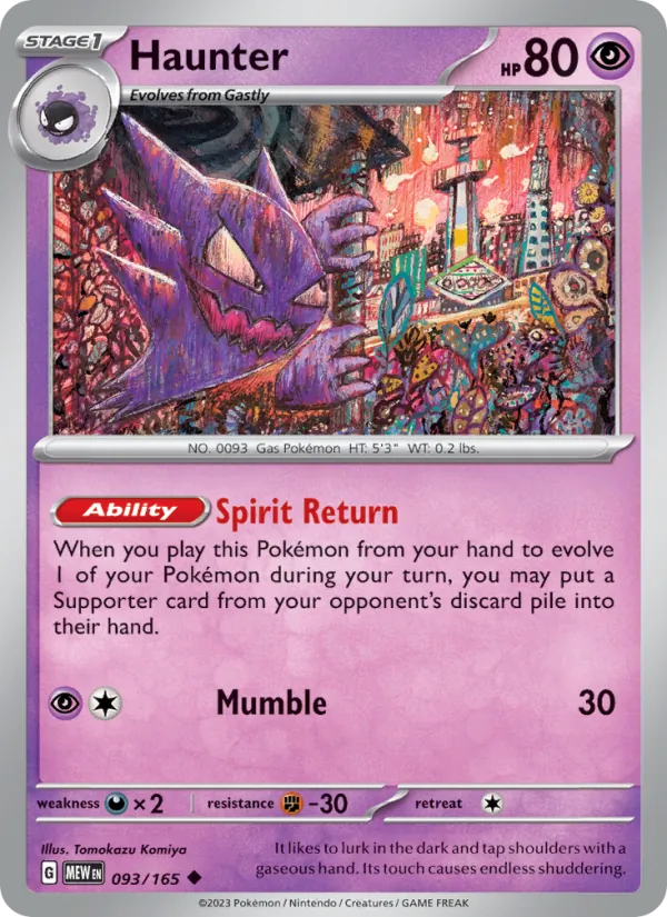Haunter Pokémon card