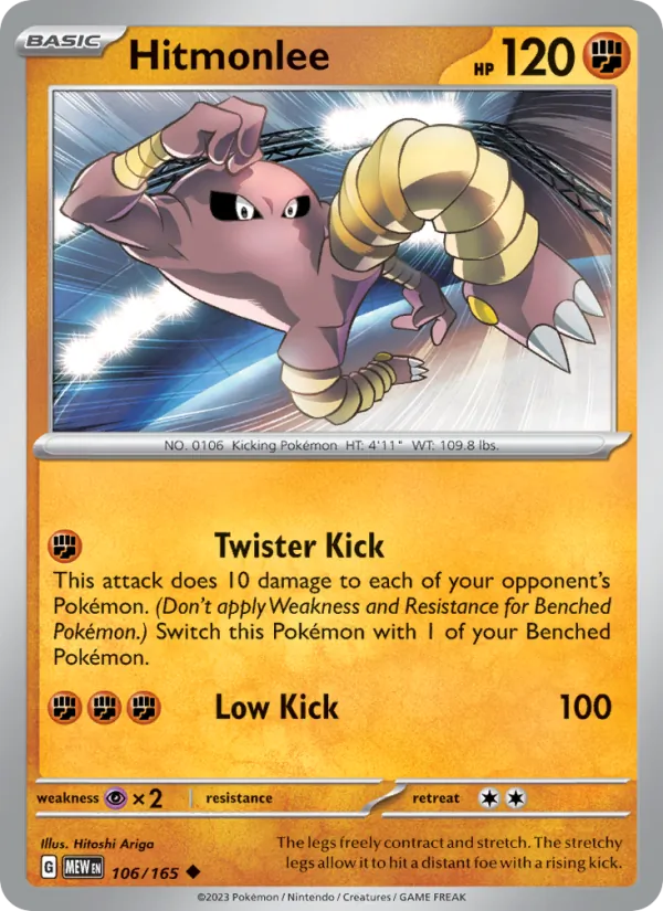 Hitmonlee Pokémon card