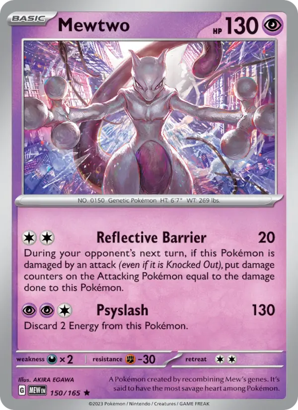 Mewtwo Pokémon card