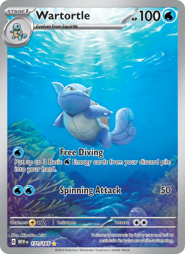 Wartortle Pokémon card