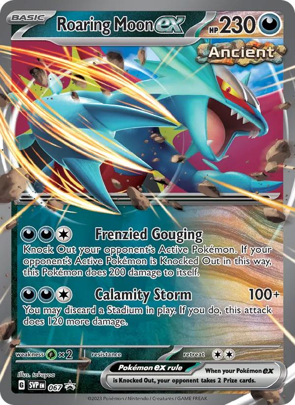 Roaring Moon ex Pokémon card